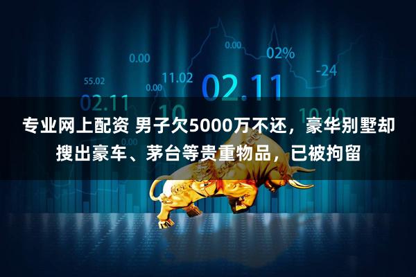 专业网上配资 男子欠5000万不还，豪华别墅却搜出豪车、茅台等贵重物品，已被拘留