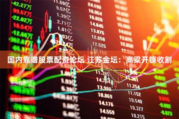 国内靠谱股票配资论坛 江苏金坛：高粱开镰收割